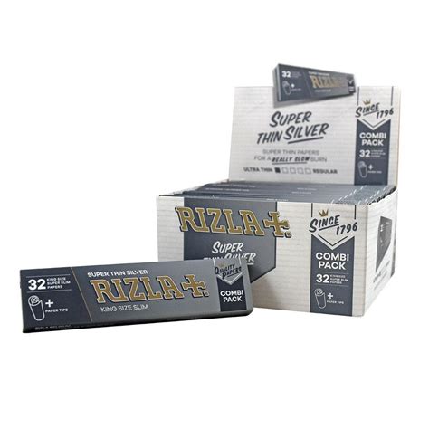 Rizla Silver Super Thin King Size Slim Rolling Papers And Filter Tips