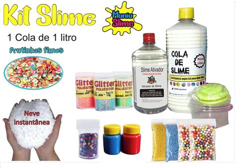 Kit Para Fazer Slime Cola De Litro Mais Um Brinde Surpresa