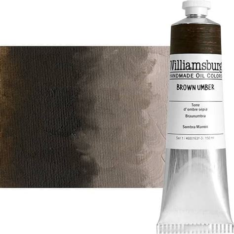 Williamsburg Handmade Oil Paint Brown Umber Ml Tube Jerry S