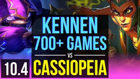 KENNEN Vs CASSIOPEIA MID 1 4M Mastery Points 700 Games KDA 12 2