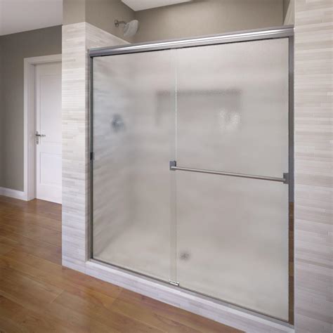 Basco Classic Semi Frameless Sliding Shower Door Fits 56 60 Inch