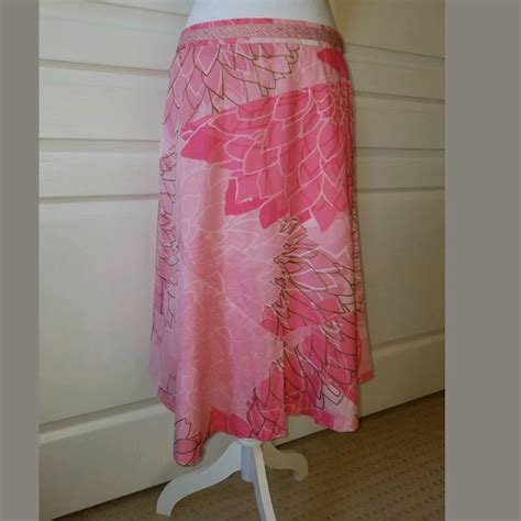 Anthropologie Skirts Anthropologie Odille Pink Floral Aline Skirt