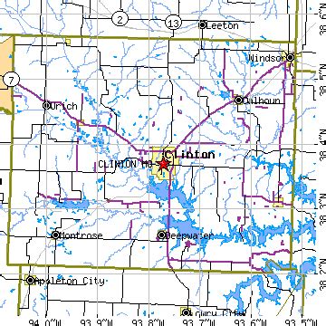 Clinton, Missouri (MO) ~ population data, races, housing & economy