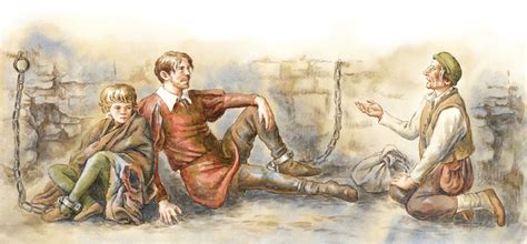 Иллюстрация "Принц и нищий" Марк Твен в стиле реализм