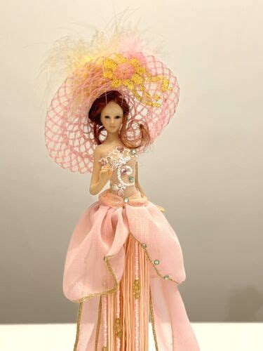 Victorian Tassel Doll With Stand Collectible Porcelain Doll Ebay