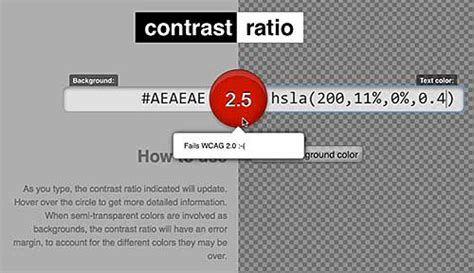 Contrast Ratio: A New Color Contrast Tool - Web Teacher