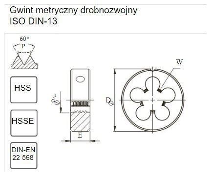 Narzynka Maszynowa Din M X Lh G Hss N Fanar