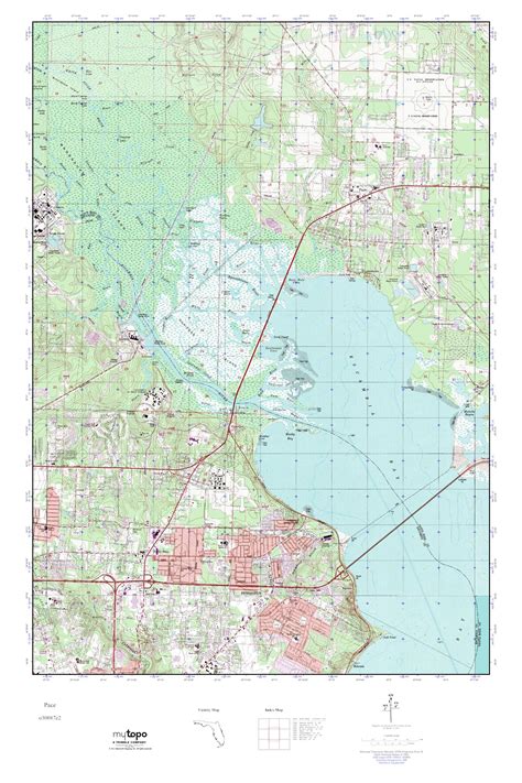 Mytopo Pace Florida Usgs Quad Topo Map