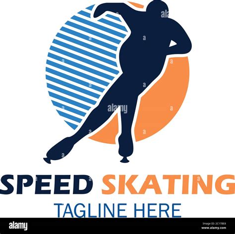 Speed Skating Logo With Text Space For Your Slogan Tag Line Vector