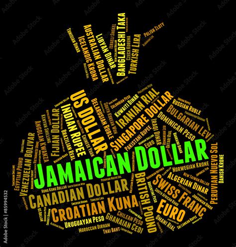 Jamaican Dollar Represents Currency Exchange And Coinage Stock ...