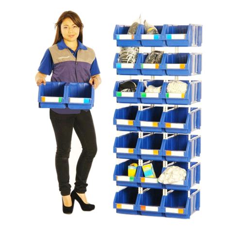 Heavy Duty Plastic Stackable Parts Bin For Warehouse Tool Storage Bin