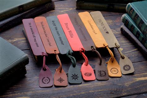 Personalised Leather Bookmark For Men 3rd Anniversary T For Etsy