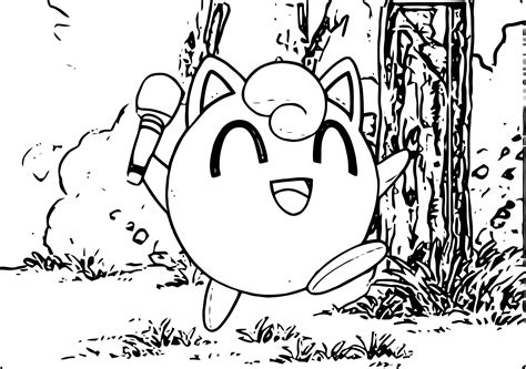 Jigglypuff Pokemon Coloring Page Wecoloringpage