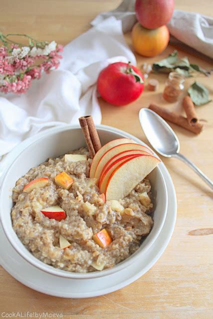 Cook A Life by Maeva Porridge pomme cannelle façon tarte aux pommes