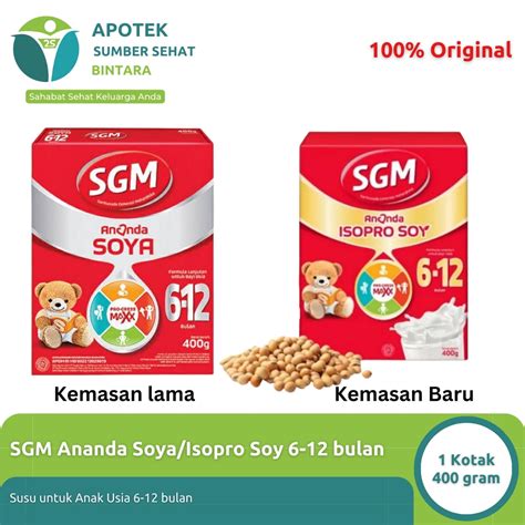 Jual Susu SGM Ananda Soya Isopro Soy 6 12 Bulan 400 Gram Shopee Indonesia