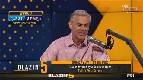 Blazing Colin Cowherd Week Nfl Picks On Fox Sports