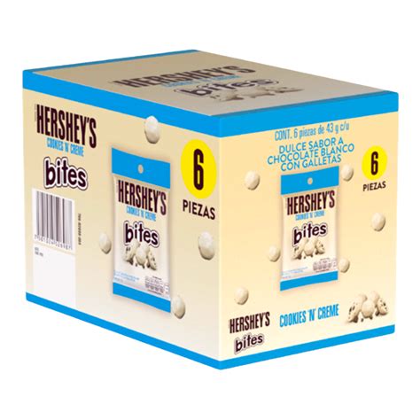 Hersheys Chocolate Bites 6´s Cookies And Creme Paquete Con 6 Sobres De