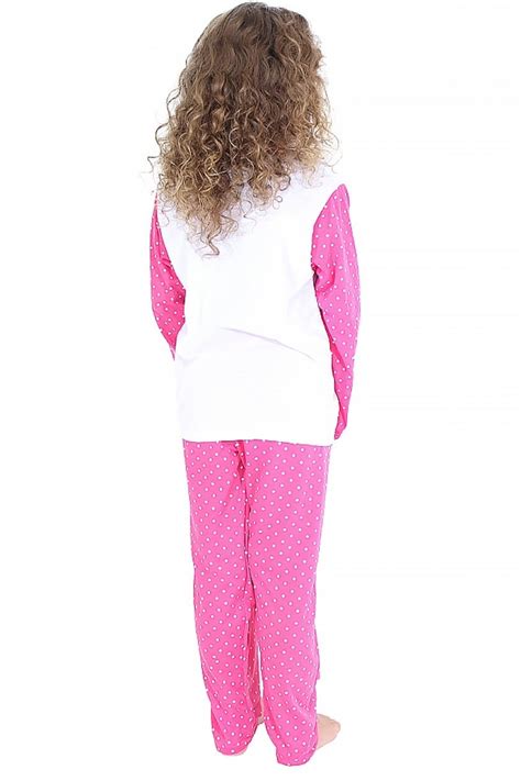 Pijama Longo Infantil Pink Po Branco Kaisan