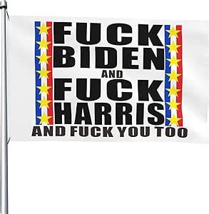 Amazon Fuck Kamala Harris And Fuck Joe Biden Offensive Fuck Biden X Flag Foot Outdoor