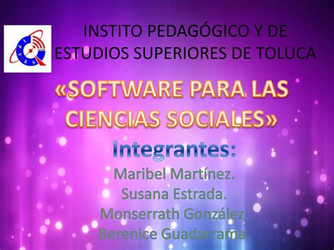 Software Para El Uso De Las Ciencias Sociales PPT