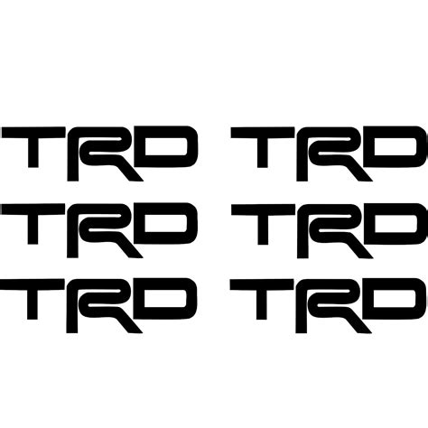 6pcs Toyota Trd Vinyl Decal Stickers