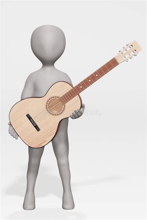 Render Of Cartoon Character With Guitar Stock Illustration Illustration Of Rock Figure 165922268