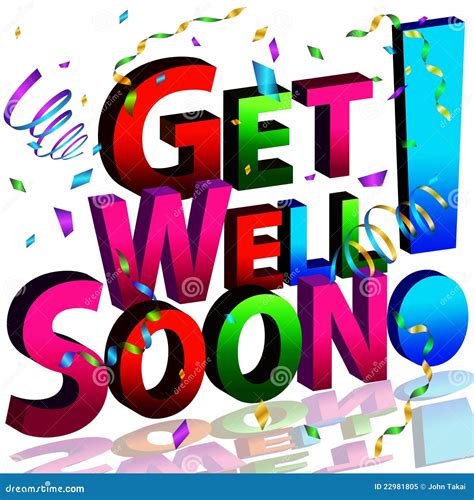 Get Well Soon Message Stock Vector Illustration Of Pink 22981805