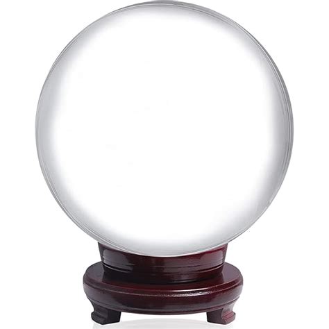 Longwin Huge Crystal Ball Mm Feng Shui Ball Sphere With Free Wooden