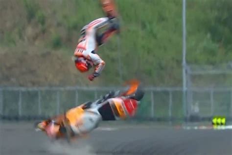 Marc Marquez Jatuh Dan Terpelanting Di Babak Pemanasan MotoGP Mandalika