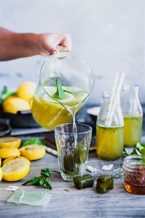 Green Tea Mint Lemonade - Playful Cooking