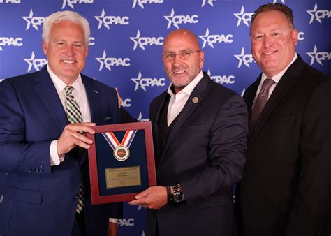 Higgins Receives Award For Conservative Excellence Congressman Clay Higgins