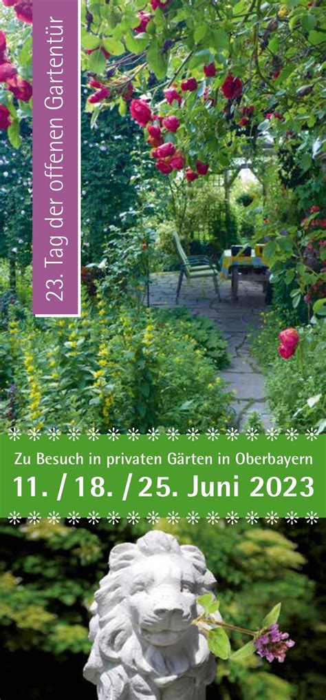 Tag der offenen Gartentür Bezirksverband Oberbayern für Gartenkultur