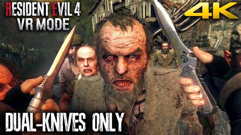 Resident Evil Remake Vr Dual Knives Only Village Fight Gameplay Ps