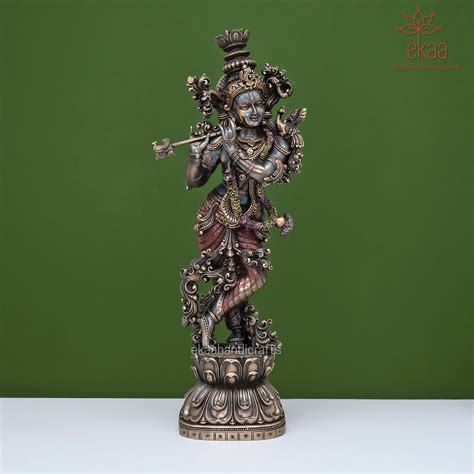 Lord Krishna statue Playing Flute – Ekaa Handicrafts