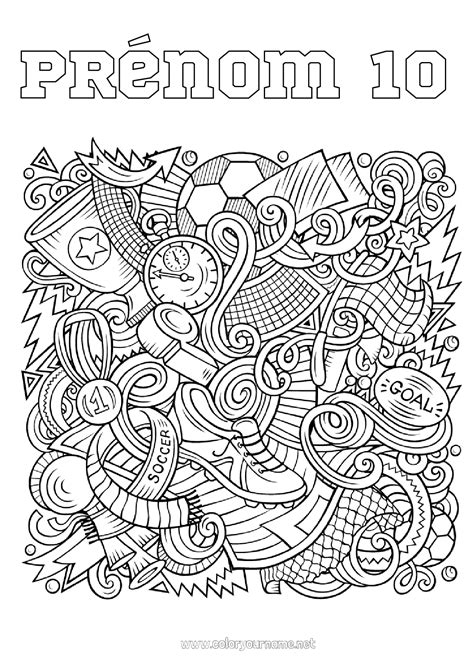 Coloriage N63 Football Ballon De Foot Sport