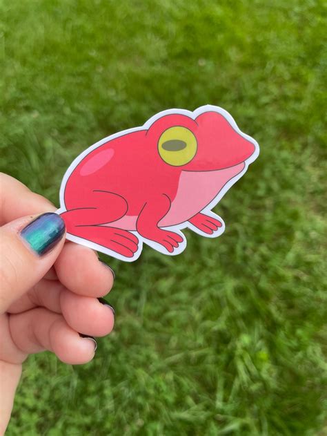 Pink South American Tree Frog Amphibia Sticker Etsy