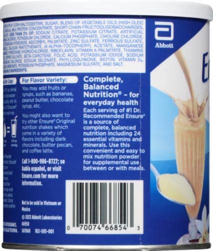 Ensure Original Vanilla Nutrition Powder Oz Kroger