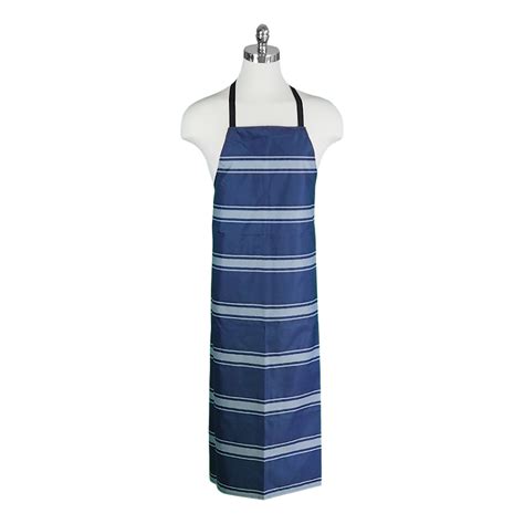 Nylon Striped Bib Waterproof Apron Stain Resistant Kitchen Apron For