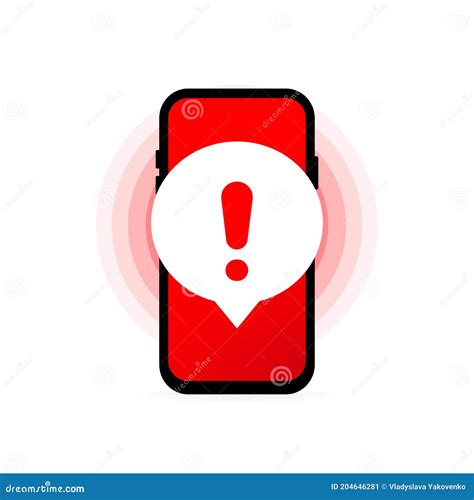 Alert Message Mobile Notification Smartphone Virus Problem Danger