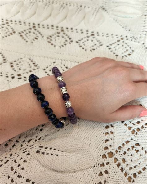 Genuine Gemstone Bead Bracelets Etsy