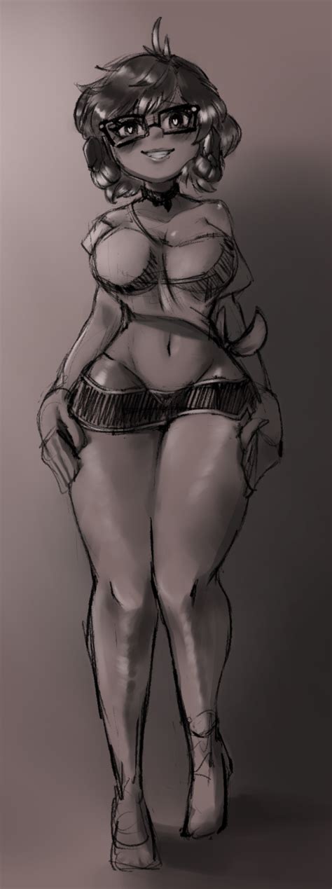 Green Haired Lady Sketch By Namenloose Hentai Foundry