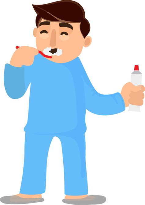 Cartoon character of a businessman with toothpaste. 24837745 Vector Art at Vecteezy