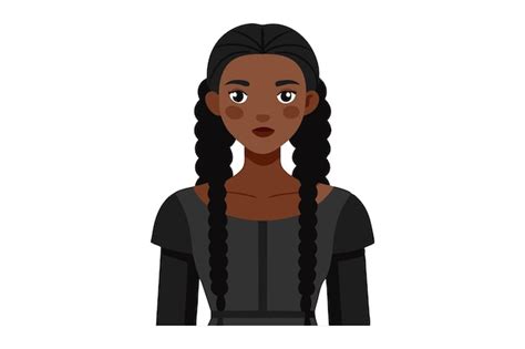 Premium Vector Vector Illustration Of A Woman With Long Braided Hair