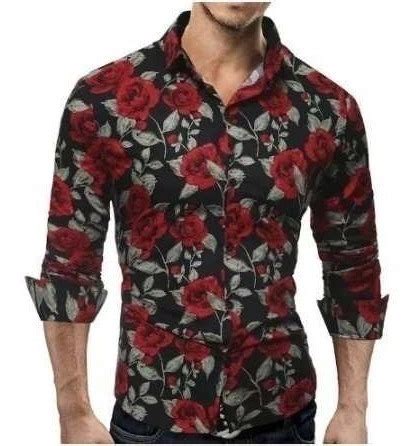 Camisa Social Masculina Homem Floral Flores Vários Modelos R 119 50