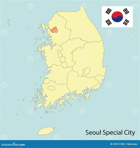 Seoul Special City South Korea Vintage Sketch Cartoon Vector