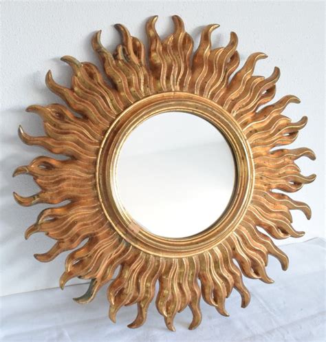 Miroir Soleil Art D Co Bois Verre Catawiki