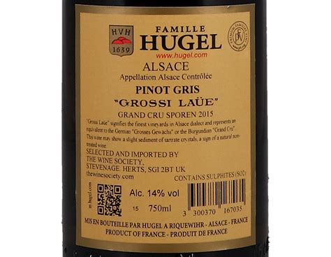 Pinot Gris Grand Cru Sporen Grossi Laüe Famille Hugel 2015