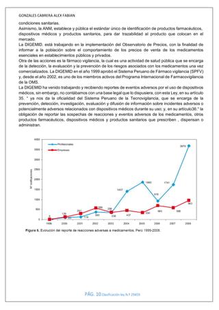 Clasificación ley N º 29459 Ley De Los Productos Farmacéuticos