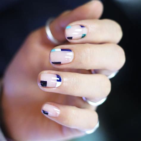 Cool Negative Space Nails By Nail Unistella Minimalist Nails