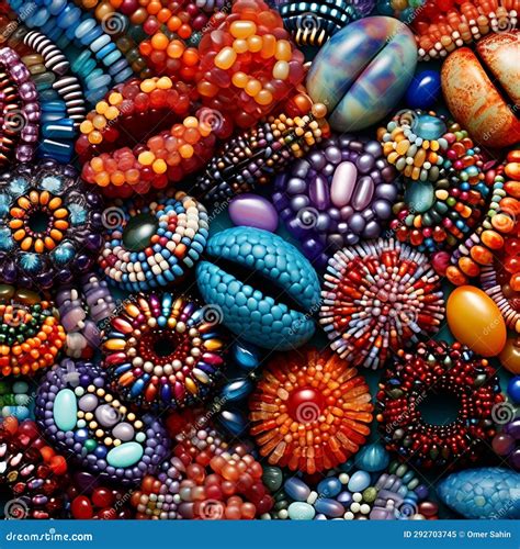 Kaleidoscope Gems: Vibrant Beads for Inspired Creations Stock